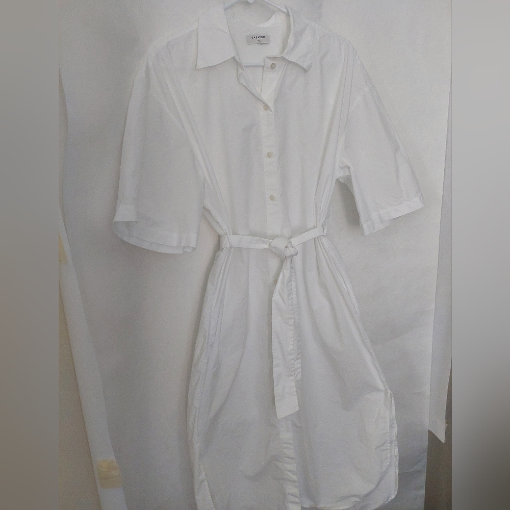Babaton Crisp White Midi Dress